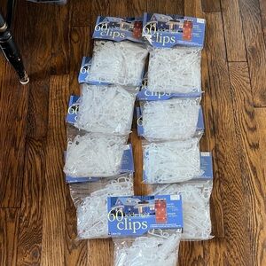Lites Up Icicle Light Clips - Clear White- 9 bags of 60